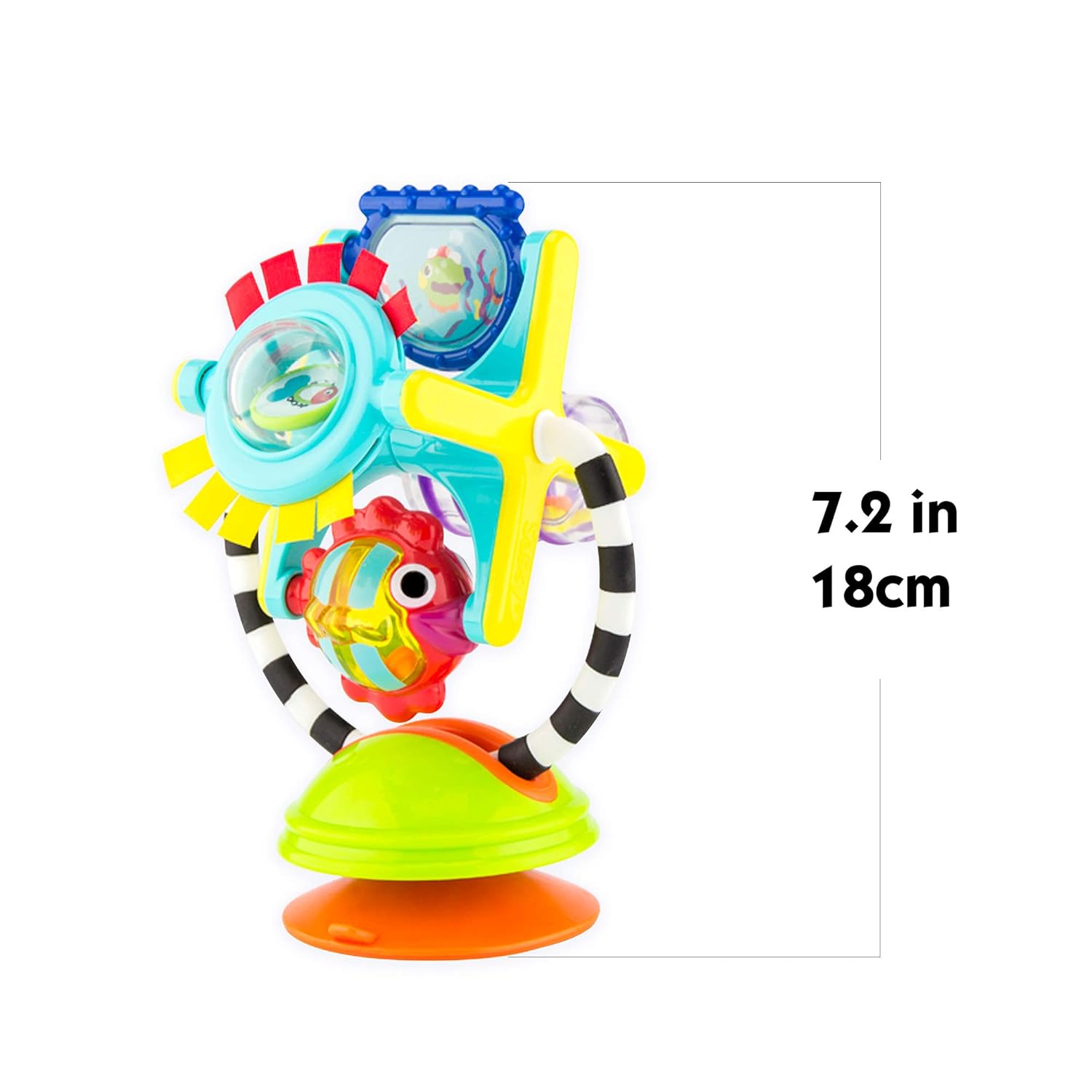 Sassy Fishy Fascination Station 2-in-1 Suction Cup High Chair Toy | Developmental Tray Toy for Early Learning | for Ages 6 Months and Up : Baby