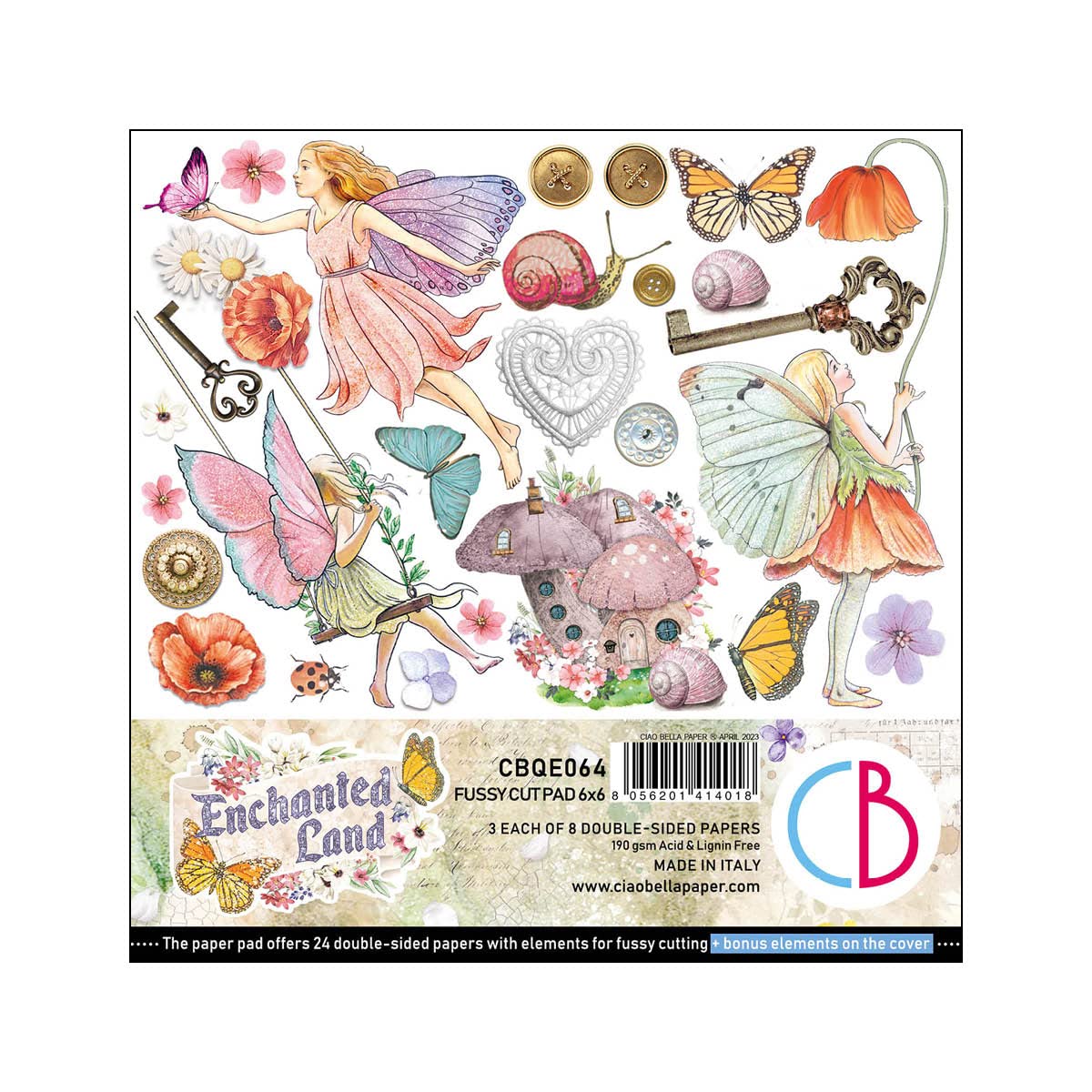 Ciao Bella Enchanted Land 6"x6" Fussy Cut Pad - 190gsm