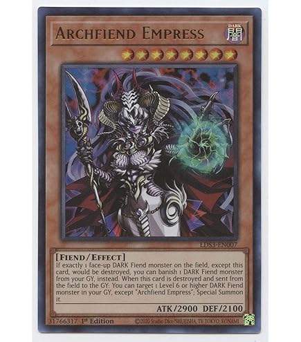 Amazon.com: YU-GI-OH! - Archfiend Emperor, The First Lord of Horror  (JOTL-EN031) - Judgment of The Light - 1st Edition