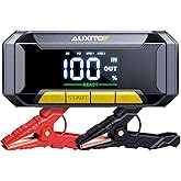 AUXITO 8000A Car Battery Jump Starter Boost Force Start Function Jump Box 60W Fast Charging 160W DC Output Portable Jump Starter for 12V Vehicle 700LM Super Bright Flashlight (All Gas/Diesel)