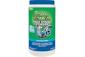 Green Gobbler Drain Clog Remover & Drain Cleaner Powder, 20+ Treatments, Maintenance Breaks Down Grease, Paper, Fat & Oil, Septic Safe