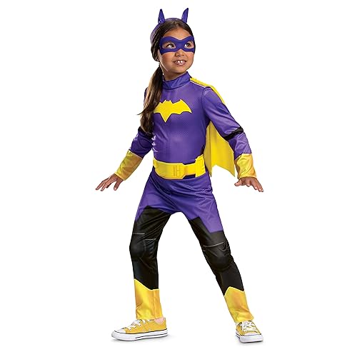 Disguise 149979L-15L Batgirl, Official Batwheels Costume Outfit and Headpiece Fancy Dress, Girls