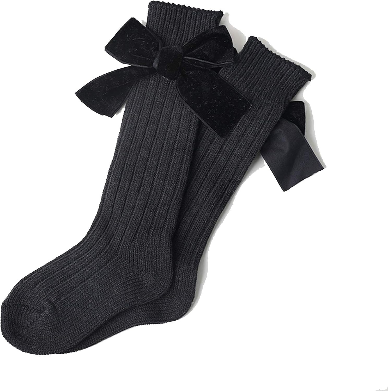 baby girl black knee high socks