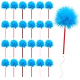 Sayglossy 24 Pcs Fuzzy Pom Pom Pens Red Pen with Ball Cute Fluffy Plush Ballpoint for Office Reading Writing Birthday Party Favor Supply Week Women Men