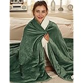 ESTINGO Electric Blanket Heated Throw, Extremely Soft Electric Throw Blanket with 4 Hours Auto Off & 5 Heating Levels, Heated Blanket Ideal Gift for Bedding Office Couch, 50"x60", Hunter Green