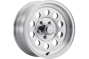 ALLIED WHEEL COMPONENTS Allied Wheel 881MC Aluminum 15X6, 5X4.5, 0", 3.88" BS, Durable Modular Trailer Wheel for Cars and Light Trucks, Machined Rim, Chrome Cap Included