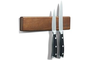 Magnetic Knife Strips, Magnetic Knife Holder for Wall 10 Inch, Acacia Wood Knife Magnetic Strip Use as Knife Bar, Knife Holde