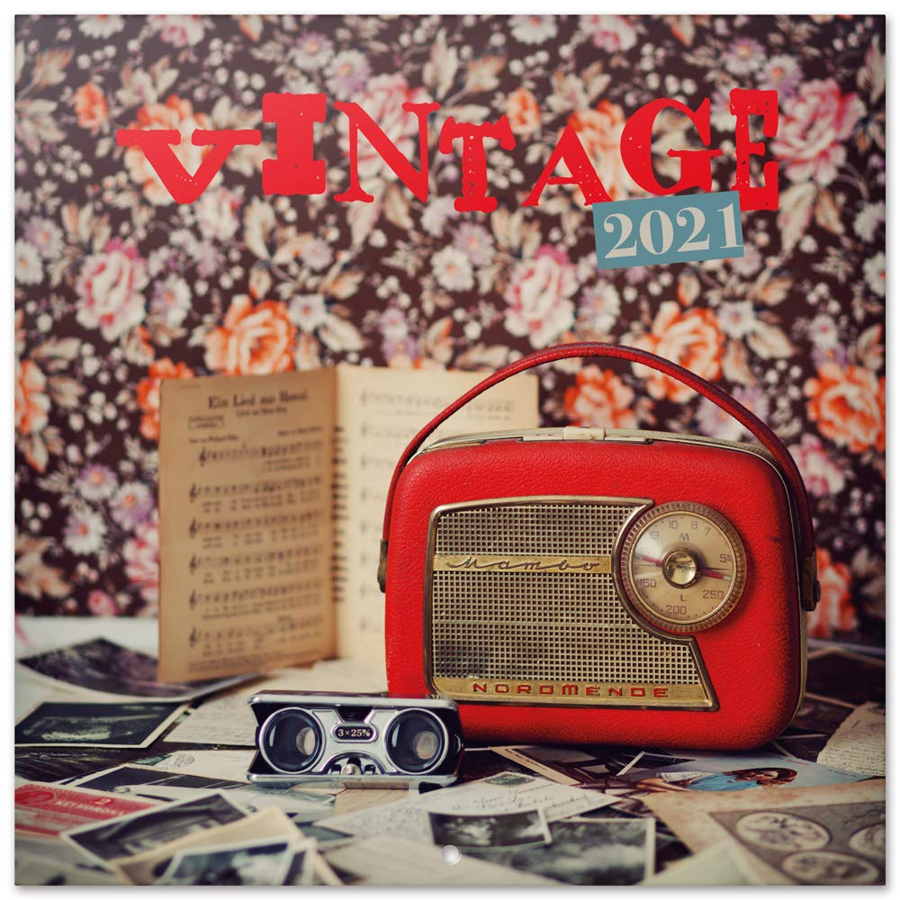 Grupo Erik Vintage 2021 Wall Calendar 11.8 x 11.8 inches (16 Months) Family Planner Calendar 2021