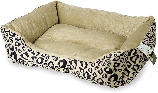 leopard dog bed