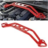KUAFU Strut Tower Brace Compatible with 2008-2023 Dodge Challenger | Front Twin Tube Design Red Steel Powder Coated