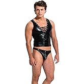 EROMATE Mens Butler Lingerie Underwear Tuxedo Waiter Server Brief Costume Outfit
