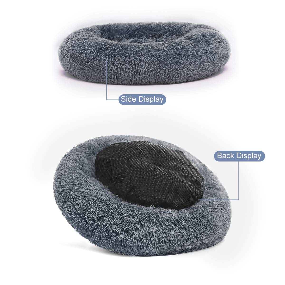 MIXJOY Orthopedic Dog Bed Comfortable Donut Cuddler Round Dog Bed Ultra Soft Washable Dog and Cat Cushion Bed (23''/30''/36'')
