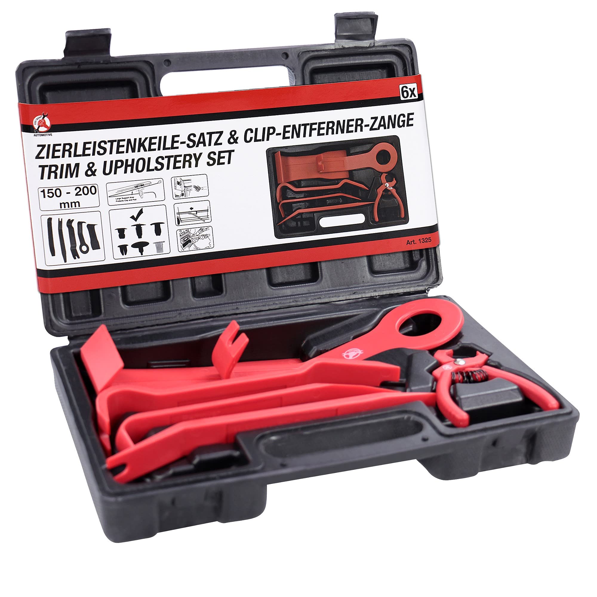 BGS Diy 1325 | Trim Strip Set | various Shapes | with Rivet Removal Pliers | 6 pcs.