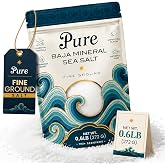 Pure Sea Salt, Baja Mineral Fine Ground Natural Unrefined Salt, 0.6 lb | Fine Ground Baja Mineral Salt with Pure Ocean Flavor in Every Crystal for Gourmet Finishing, Daily Kitchen Use from Mexico
