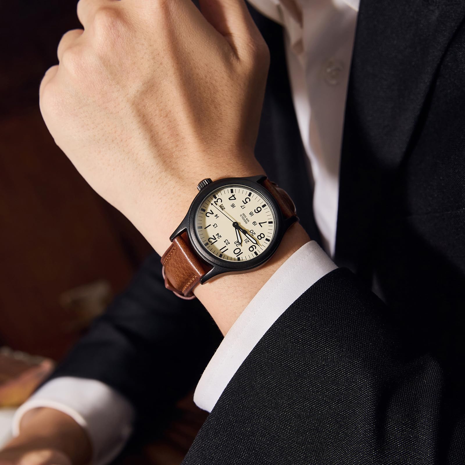 Getalia Italian leather Watch Band Tuscany Natural Vegetable-Tanned Full Grain Genuine Leather,18mm 19mm 20mm 21mm 22mm Quick Release Replacement Watch Straps for Men and Women Thick and Soft