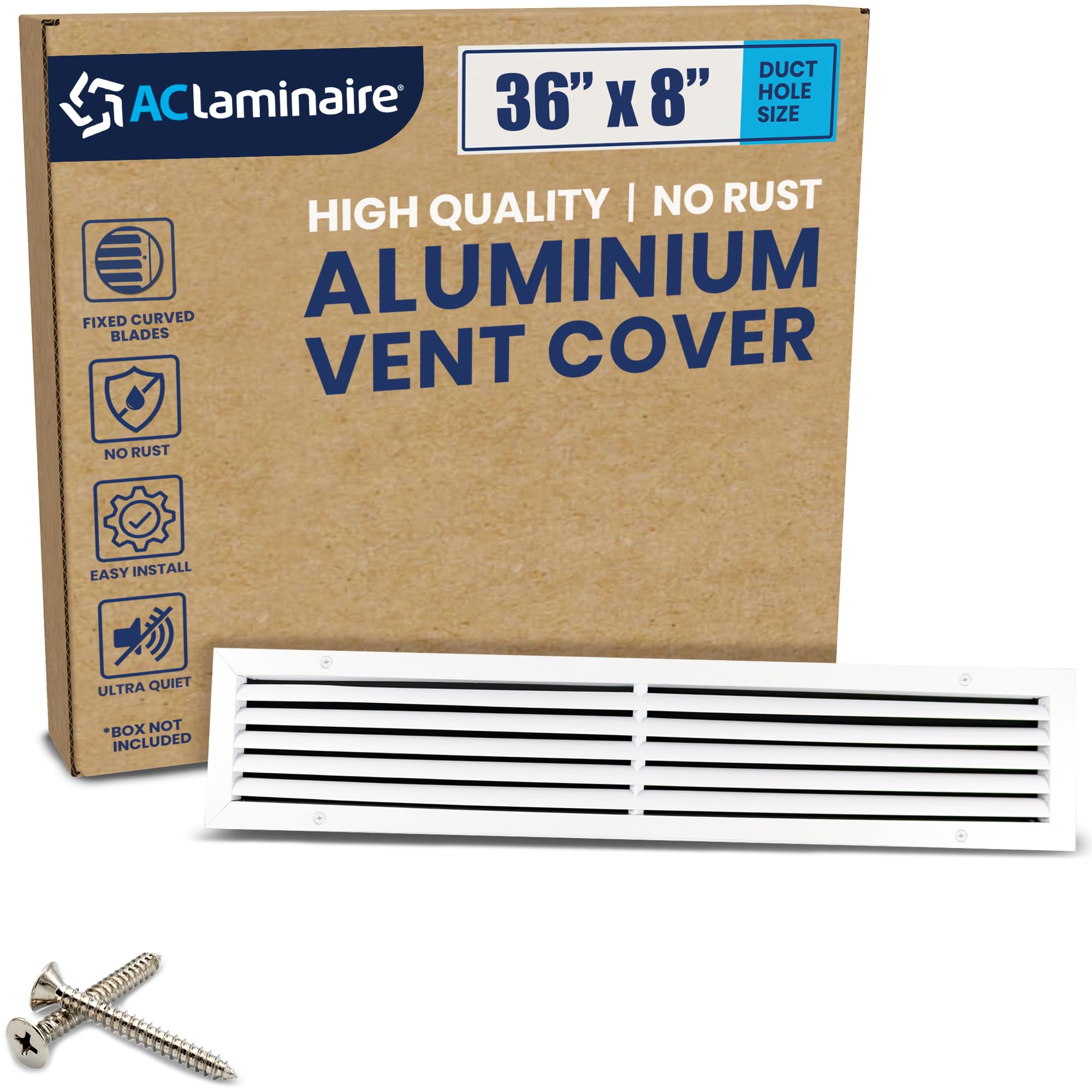 Photo 1 of ***35.5" X 7.3\4" ON INSIDE FITTED PART*** (Duct Hole) Decorative Air Return Vent Cover – Aluminum HVAC Grille for Ceiling & Wall, Rustproof AC Return Vent, Premium Modern Design, ***35.5" X 7.3\4" ON INSIDE FITTED PART*** (Duct Hole)