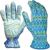 DIGZ 77227 Planter Pro Women's Gardening Gloves, Work Gloves with Touchscreen Compatible Fingertips, Diamond Pattern, Large