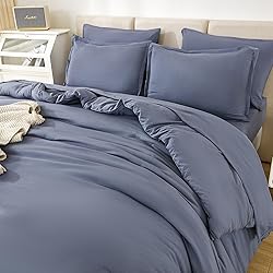 Litanika Queen Comforter Set Bluish Grey - 7 Pieces