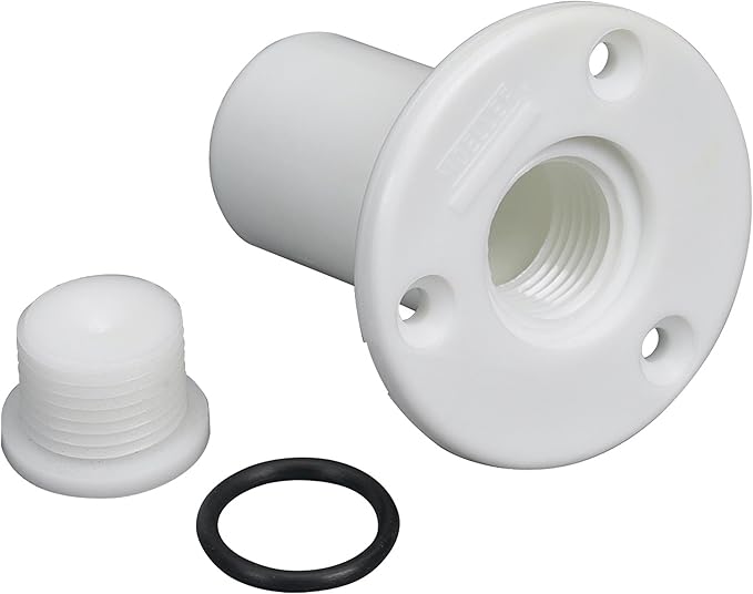 Moeller Boat Transom Drain Tube with Pipe Plug, Plumbing Fittings