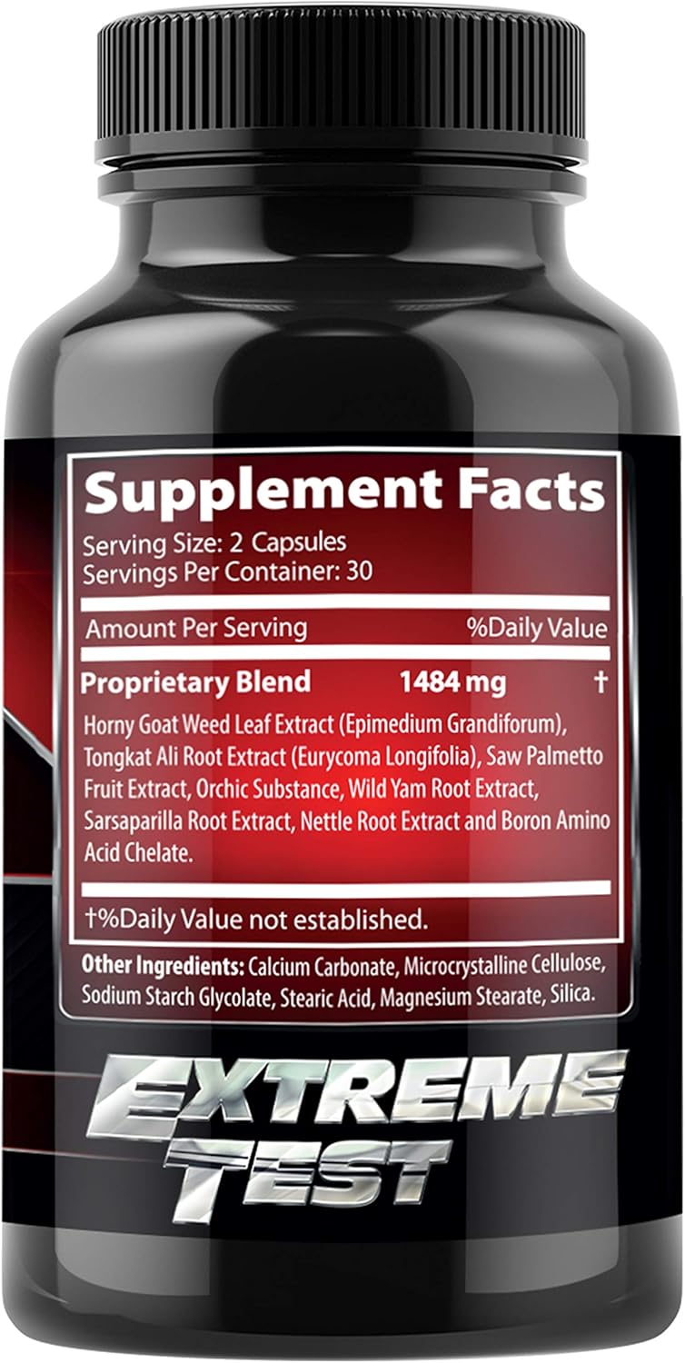 Test Boost Advanced Dietary Supplement - Male Enhancement Formula - Powerful Stamina, Strength, Energy & Endurance Supplement - Supports Healthy Test Training & Natural T Levels - 60 Capsules: Health & Personal Care