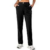Little Donkey Andy Women's Golf Pants Stretch Quick Dry Lightweight Straight Leg Business Casual Slacks with Pockets