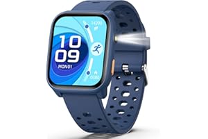 Smart Watch for Kids with 12 Puzzle Games, 1.83" Fitness Tracker Watch Heart Rate Sleep Monitor, Pedometer, Alarm Clock, Flas