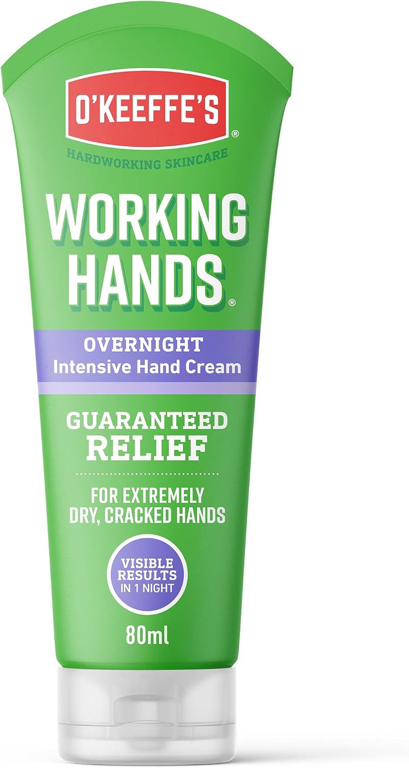 O'Keeffe's Working Hands Overnight Cream 80ml Intensive Hydration Repair Dry