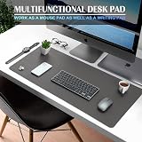 K KNODEL Large Desk Pad 80x40cm Dark Gray PVC Leather Waterproof view 2