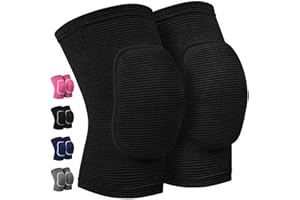 Volleyball Knee Pads for Dancers, RYBTB Soft Breathable Knee Pads for Men Women Kids Knees Protective, Knee Brace for Volleyball Football Dance Yoga Tennis Running Cycling Workout Climbing (Black_02, Small)