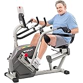 Inverapy by Innova RCT2025 Recumbent Cross Trainer with Swivel Seat &amp; Leg Harness, White/Gray/Black
