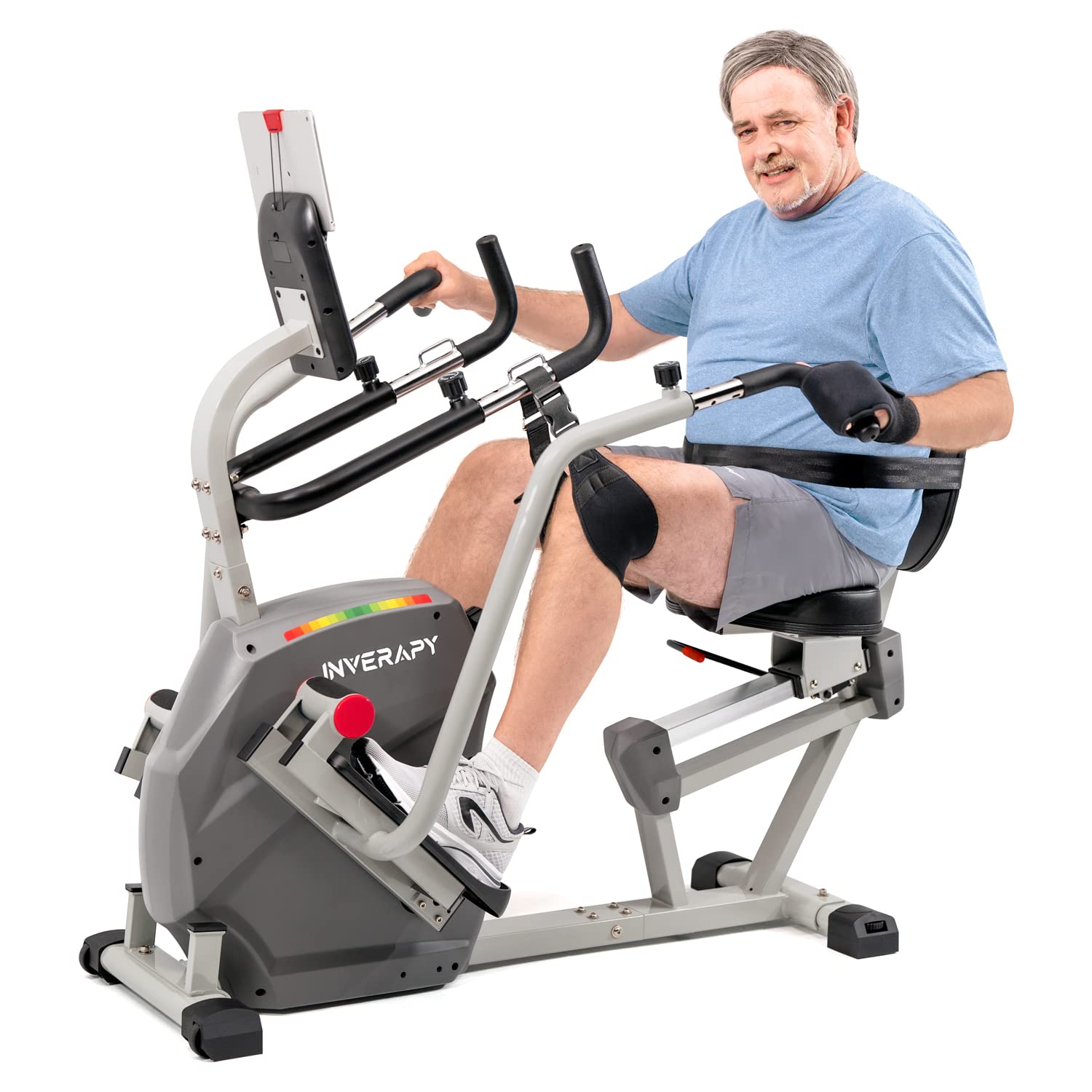 Photo 1 of ** NEW / UNTESTED ** Inverapy by Innova RCT2025 Recumbent Cross Trainer with Swivel Seat & Leg Harness, White/Gray/Black