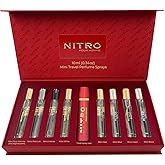 Dumont Nitro Pour Homme Perfume Discovery Set for Men Mini Travel Sprays 8 x 0.34 Fl Oz