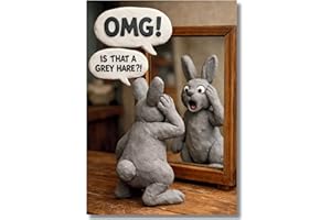 LimaLima Funny Birthday Card For Men & Women OMG Grey Hare Old Age Joke Perfect For Friends & Family