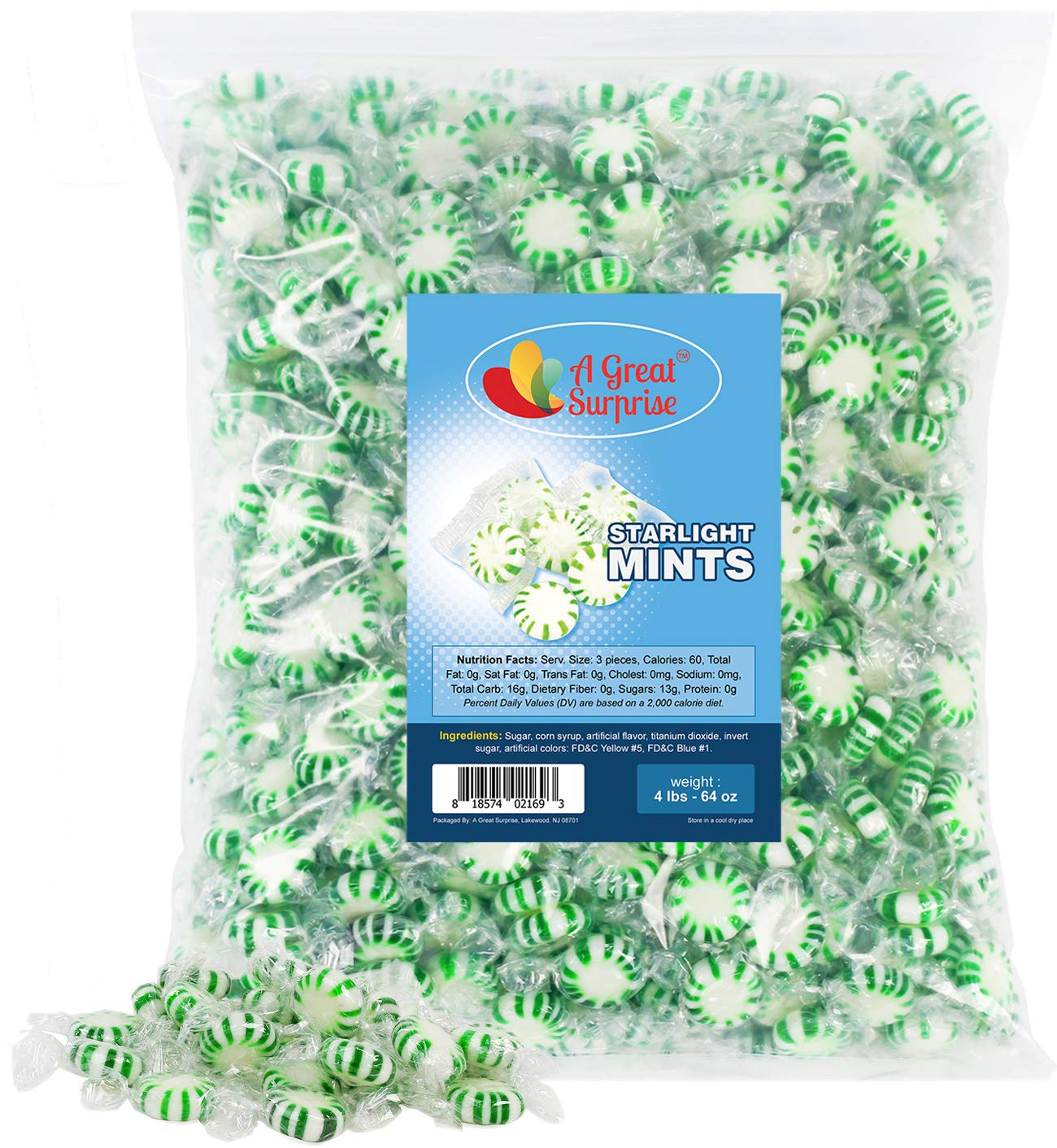 Starlight Mints Mint Candy Green Candy Hard Bulk Candy 4 LB Buy Online in United Arab