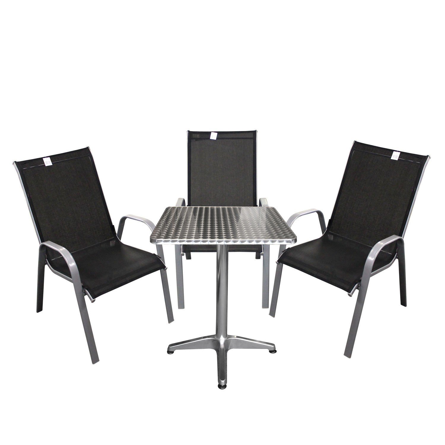 4tlg. Bistrogarnitur Bistro-Set Balkonmöbel Aluminium ...
