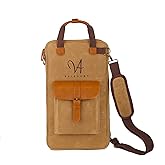 Vaisoeny Drum Stick Bag, Waxed Canvas Drumstick Bag with Shoulder Strap | Waxed Canvas Drum Stick Bag with Large Capacity, Multiple Pockets and Detachable Shoulder Strap for Drummers and Beginners.