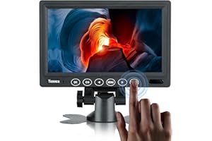 Yasoca 7 inch Small HDMI Monitor 1024x600 Resolution Small 1080P Portable IPS Monitor with Remote Control with Built-in Speakers HDMI VGA Input for Gaming CCTV Security Raspberry Pi PC