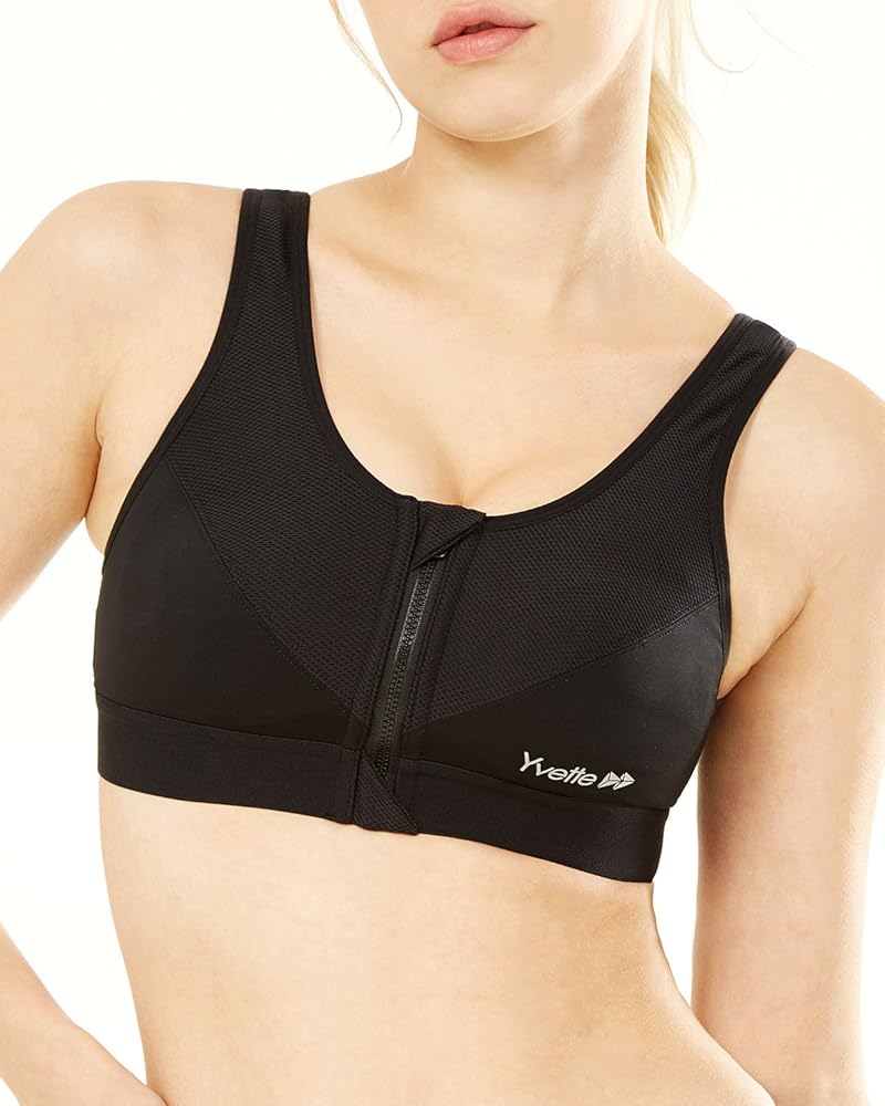 sujetador deportivo cremallera delantera