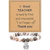 Teacher Gifts for Women,End of Year School Teacher Appreciation Retirement Graduation Birthday Valentines Day Christmas Thanksgiving High School Thank You Gifts for Women Bracelet,Stocking Stuffers