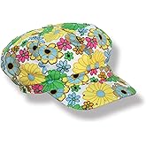Fabric 60's Flower Print Hat