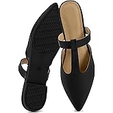 Alicegana Mules for Women Slingback Flats: Comfortable Pointed Toe Slip On Backless Loafers Business Casual Shoes Dressy Slides 2026
