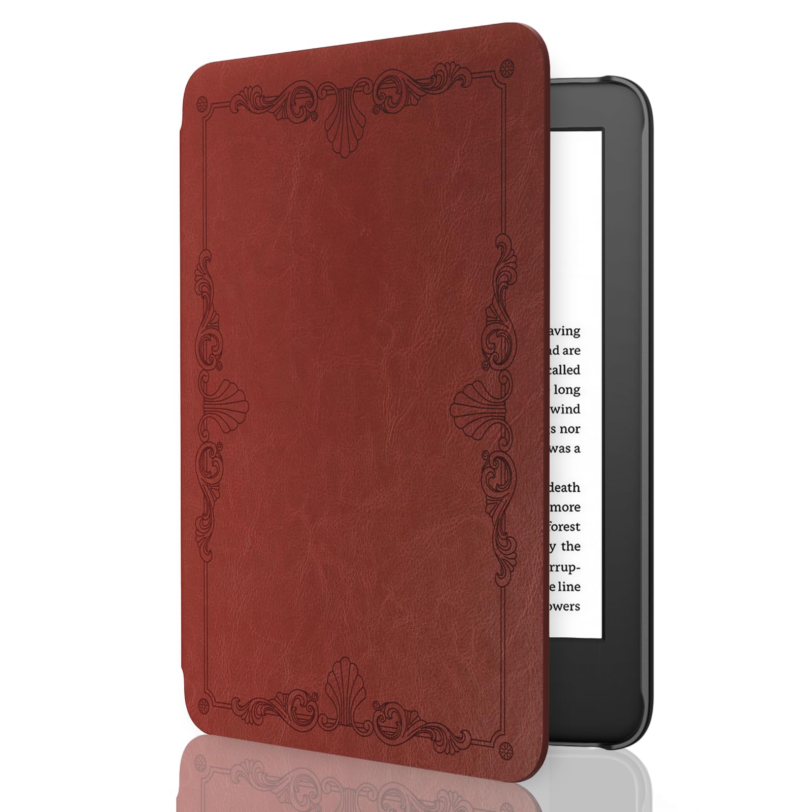MoKo Case Fits 6" All-New Kindle (11th Generation-2024/2022 Release)& International Version, Lightweight Shell Cover with Auto Wake/Sleep for Kindle 2024/2022 11th Gen e-Reader, Vintage Style — image 1
