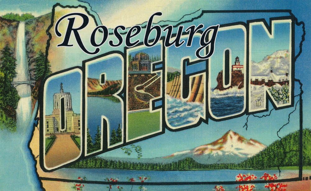 Roseburg, Oregon Large Letter Scenes (16x24 Fine Art