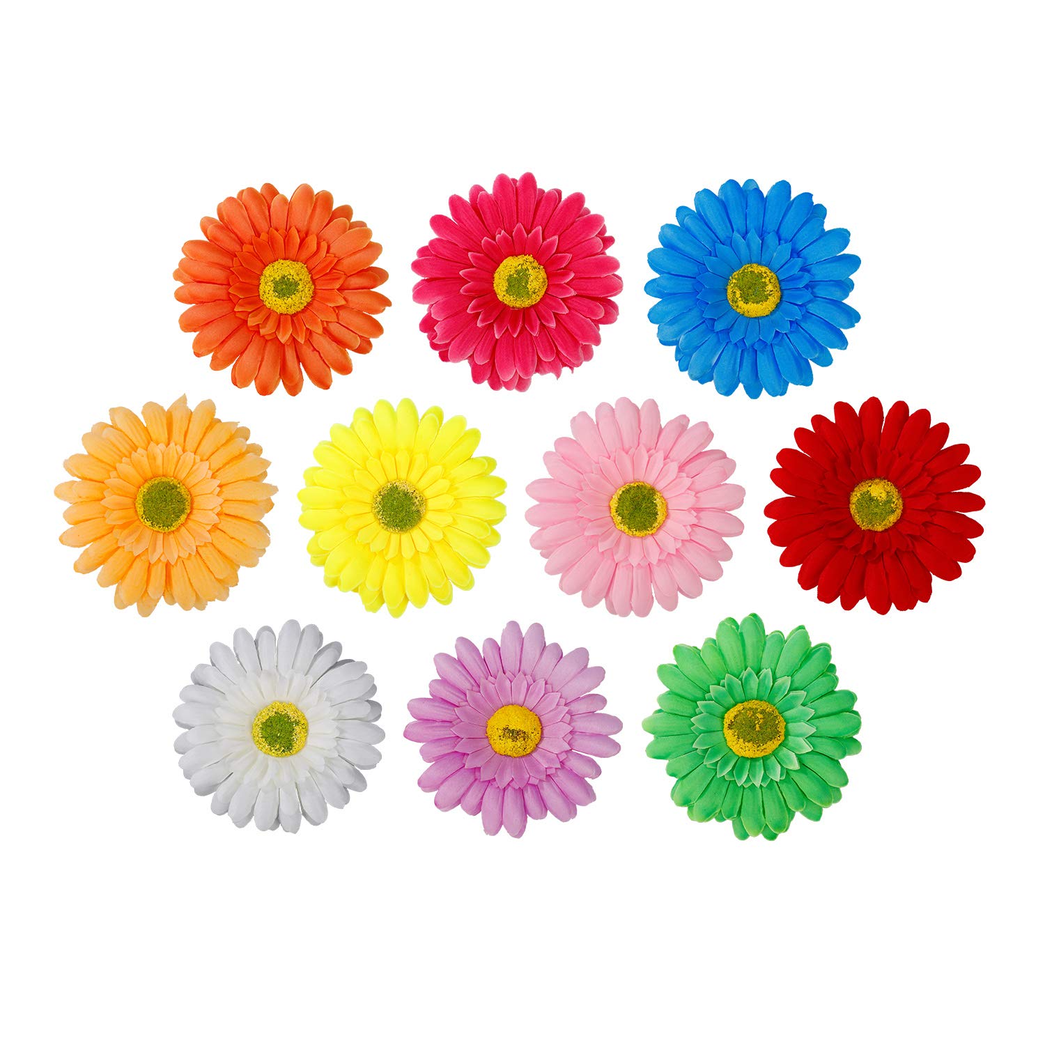 Flower Hairpin Sun Flower Hair Clip for Lady Women Girls Dancer Bridal Wedding Party Beach Hair Style Accessories 10 Pieces