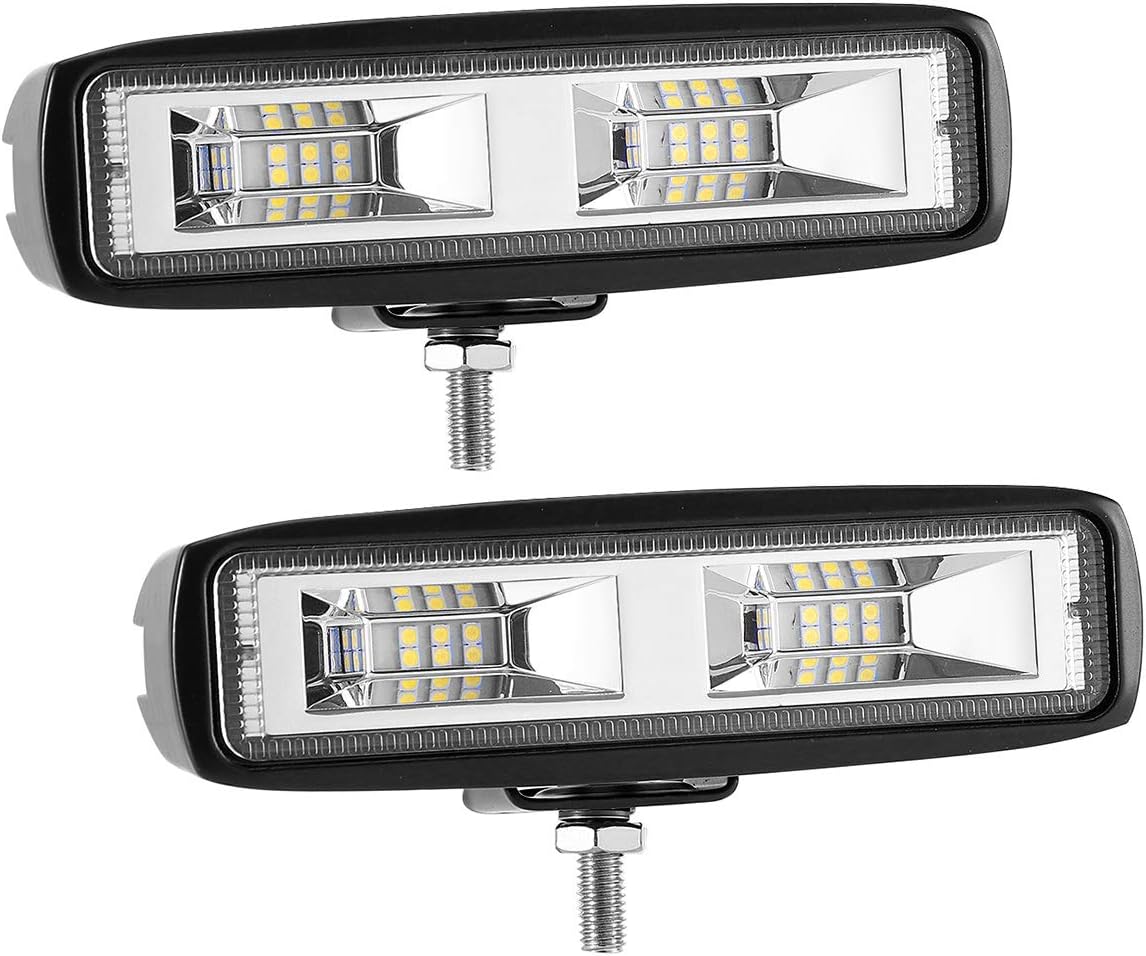 Kawell LED Light Bar 2 Pack 18W Off Road Led Pods Light 1200 Lumens 6500K Nature White Flood Driving Lights Driving Lamps Led Work Light Bar for SUV ATV Jeep Truck Boat