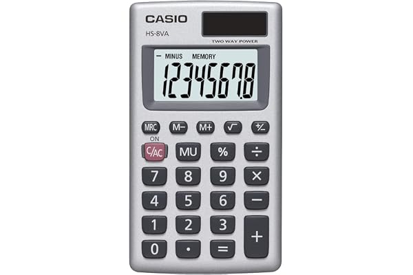 Casio HS8VA Basic 8-Digit Solar Calculator (HS-8VA)