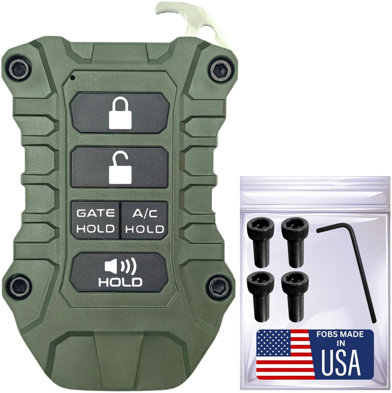 Photo 1 of *UNTESTED*
for Toyota Key Fob Case - Heavy-Duty Protective Shell - Precision Fit for Tundra, Tacoma, Sequoia & Corolla - Impact-Resistant & Stylish Upgrade - Enhanced Grip (Army Green Fob, Black Screws)