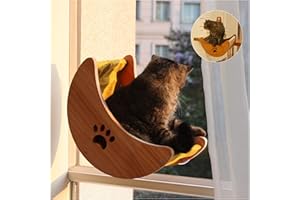 ZBUQ Cat Window Perch Hammock, Moon Cat Bed for Window and Desk Two Functions with Accessories, Brow