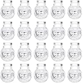 HARFINGTON 20pcs Plastic Cord Locks Single Hole Spring Toggle Stopper Fasteners Elastic Cord Adjuster Slider for Drawstrings Paracord Shoelaces Clothing Luggage Backpack Camping, Clear