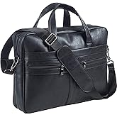 seyfocnia Men's Leather Messenger Bag, Laptop Briefcase Business Satchel Computer